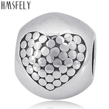 316L Stainless Steel Round Charm Beads Heart Dot Beads
