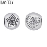 316L Stainless Steel Round Charm Beads Heart Dot Beads