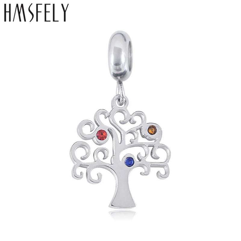 316L Stainless Steel Tree of Life Pendant for DIY Bracelet Necklace