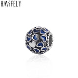 316l Stainless Steel Large Hole Ball Beads for Charm Bracelets Heart Pattern