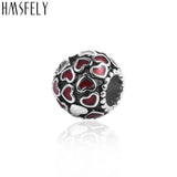 316l Stainless Steel Large Hole Ball Beads for Charm Bracelets Heart Pattern
