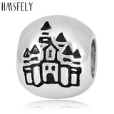 316L Stainless Steel Big Hole Round Ball Beads European Castle Beads