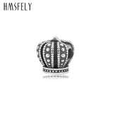316l Stainless Steel Crown Beads European Big Hole Beads 4pcs