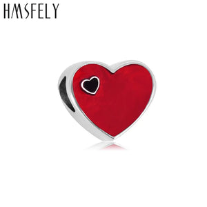 316l Stainless Steel Heart Charm Beads for Mother's Gift Bracelet