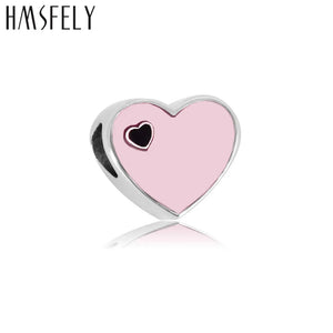 316l Stainless Steel Heart Charm Beads for Mother's Gift Bracelet