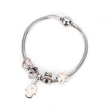 316L Stainless Steel Bear Beads European Charm Beads DIY Bracelet 4pcs