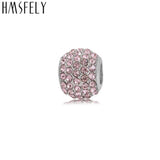 316l Stainless Steel Pink Green European Crystal Charm Beads