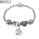 316l Stainless Steel Round Ball Bead European Charm Dog Footprint Beads