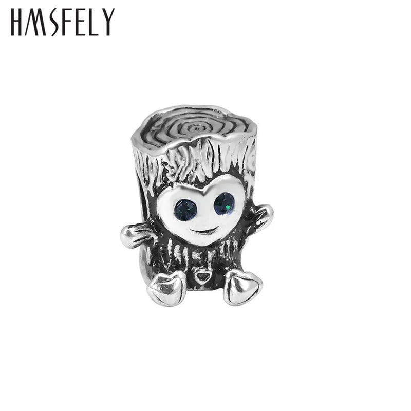 316l Stainless Steel Tree Stump Bead European Charm Beads