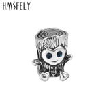 316l Stainless Steel Tree Stump Bead European Charm Beads