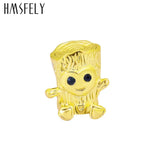316l Stainless Steel Tree Stump Bead European Charm Beads