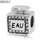 316l Stainless Steel Crystal Perfume Bottle Beads European Charm Beads