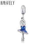 316l Titanium SS Ballet Girl Pendant for DIY Jewelry Making