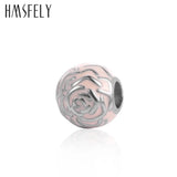 Enamel Rose Beads for DIY Jewelry Making