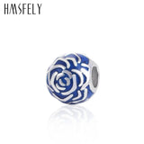 Enamel Rose Beads for DIY Jewelry Making
