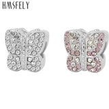 European Crystal Butterfly Beads DIY Bracelet Jewelry Making