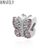 European Crystal Butterfly Beads DIY Bracelet Jewelry Making