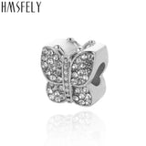 European Crystal Butterfly Beads DIY Bracelet Jewelry Making
