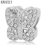 European Crystal Butterfly Beads DIY Bracelet Jewelry Making