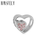 European Hearts Beads Stainless Steel Charm Bead for Bracelets