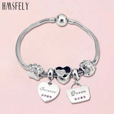 European Hearts Beads Stainless Steel Charm Bead for Bracelets