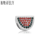European Crystal Watermelon Bead Charm Bracelet Jewelry Making