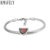 European Crystal Watermelon Bead Charm Bracelet Jewelry Making
