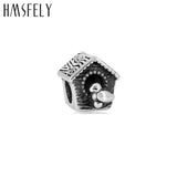 European Stainless Steel Big Hole House Nest Bead for DIY Charm Bracelet