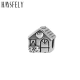 European Stainless Steel Big Hole House Nest Bead for DIY Charm Bracelet