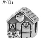 European Stainless Steel Big Hole House Nest Bead for DIY Charm Bracelet