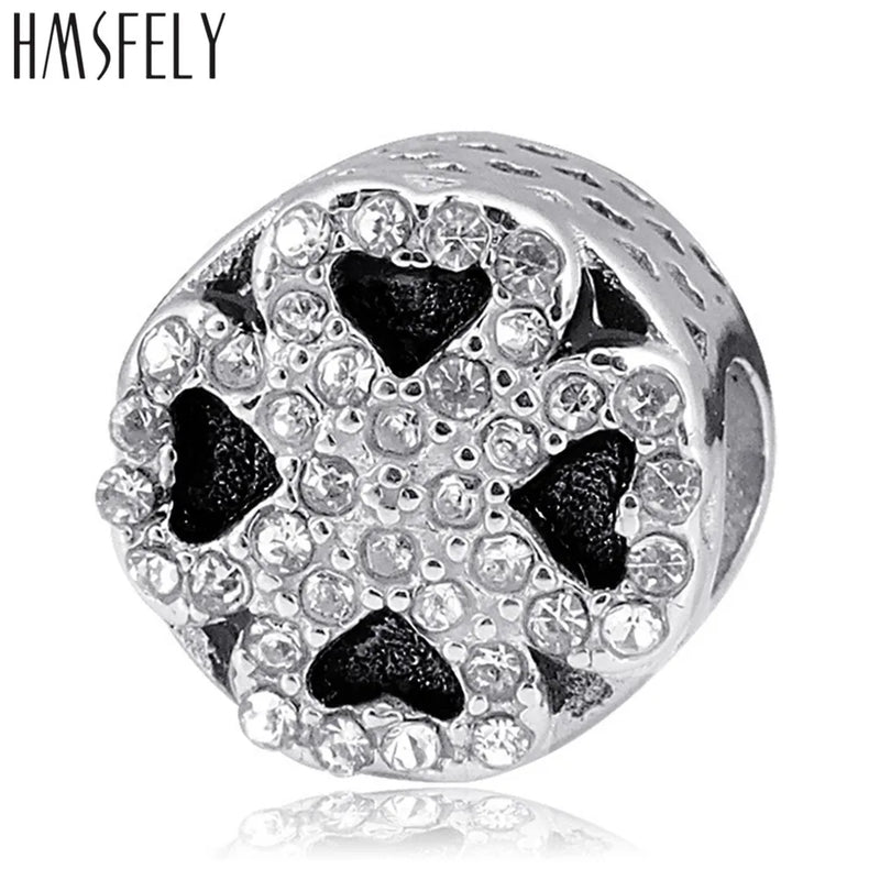 Big Hole Stainless Steel Four Leaf Clover Beads Spacer for DIY Jewelry