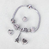 Stainless Steel Lucky Clover Bead Charms Set