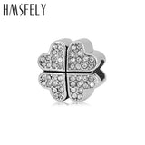 Stainless Steel Lucky Clover Bead Charms Set