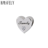 Heart Shape Family Forever Beloved Beads DIY Bracelet Jewelry
