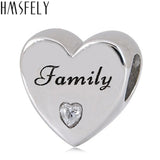 Heart Shape Family Forever Beloved Beads DIY Bracelet Jewelry