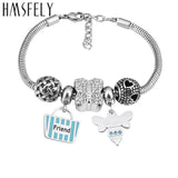 Crystal Bee Pendant DIY Bracelet Necklace Jewelry Making