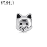 316l Stainless Steel Cat Bead European Big Hole Charm Bracelet Jewelry