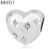 316L Stainless Steel European Crystal Heart Bead for Bracelet