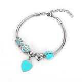 316L Stainless Steel European Crystal Heart Bead for Bracelet