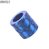 Stainless Steel Leopard Pattern Tube Bead for Men Bracelet Making