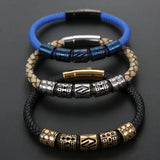 Stainless Steel Leopard Pattern Tube Bead for Men Bracelet Making