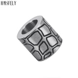 Stainless Steel Leopard Pattern Tube Bead for Men Bracelet Making