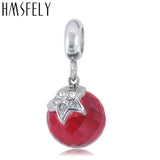 Stainless Steel Cat Eye Beads Pendant DIY Charms Bracelet Necklace