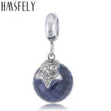 Stainless Steel Cat Eye Beads Pendant DIY Charms Bracelet Necklace