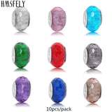 10Pcs Lampwork Beads For DIY Charm Bracelets Jewelry Making