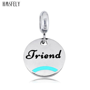 Stainless Steel Round Pendant for DIY Bracelet Necklace