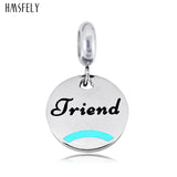 Stainless Steel Round Pendant for DIY Bracelet Necklace