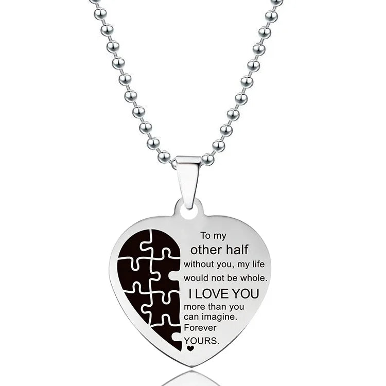 HN1 Pendant Necklace for Women Stainless Steel Microphone Accordion Neck Chain