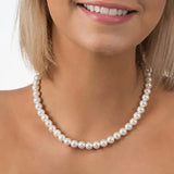 8MM Pearl Necklace Man Women Choker Neck Jewelry