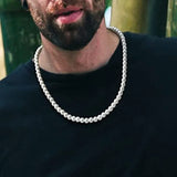 8MM Pearl Necklace Man Women Choker Neck Jewelry